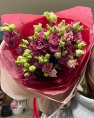 Монобукет из эустомы