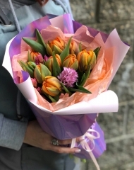 Кулёчек с тюльпанами и гиацинтами