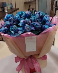 Букет тюльпанов Баббл Даббл (33тюльпана)