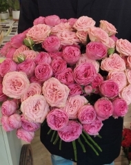 Букет из пионовидных роз Жизель и Мюрель