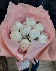 Монобукет из 9 пионов Дюшес