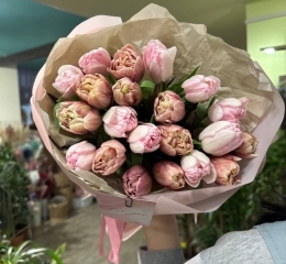 Букет с тюльпанами Фокстрот и Брауни Букет с тюльпанами Фокстрот и Брауни