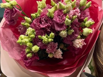 Монобукет из эустомы