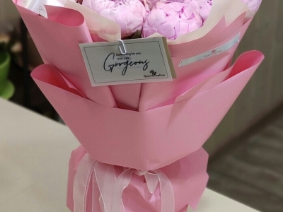 Монобукет из пионов Сара Бернар (13 шт)