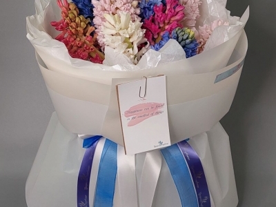 Монобукет из гиацинтов